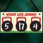 Weight Loss Journey Tracker Kettlebell Chalkboard Hanging Plaque