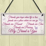 My Friend Is You Friendship Gift Best Friend Hanging Plaque 