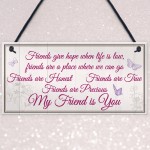 My Friend Is You Friendship Gift Best Friend Hanging Plaque 