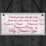 My Friend Is You Friendship Gift Best Friend Hanging Plaque 