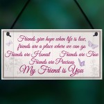 My Friend Is You Friendship Gift Best Friend Hanging Plaque 