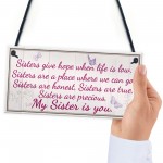 Sister Is You Handmade Beautiful Sisters Gift Hanging Plaque