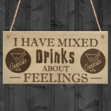 Mixed Drinks Alcohol Wine Funny Friendship Gift Hanging Plaque