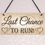 Shabby & Chic Wedding Sign Run Bride Pageboy Groom Gift Plaque