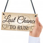 Shabby & Chic Wedding Sign Run Bride Pageboy Groom Gift Plaque