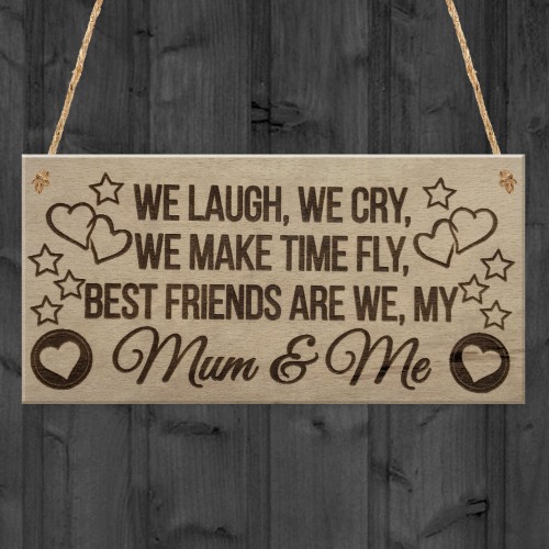 Best Friends Mum & Me Friendship Keepsake Love Hanging Plaque