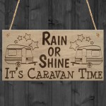 Caravan Time Camping Campervan Friendship Funny Hanging Plaque