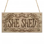 She Shed Woman Cave Garden Mum Sister Friendship Hanging Plaque
