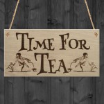 Time For Tea Vintage Retro Home Decor Kitchen Hanging Plaque