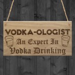Vodka-Ologist Funny Alcohol Man Cave Friend Gift Hanging Plaque 
