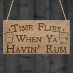 Havin Rum Funny Alcohol Man Cave Home Bar Pub Hanging Plaque 