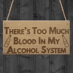 Alcohol System Funny Alcohol Man Cave Bar Pub Hanging Plaque 