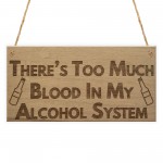 Alcohol System Funny Alcohol Man Cave Bar Pub Hanging Plaque 