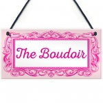 The Boudoir Vintage Shabby French Powder Room Hanging Plaque