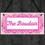 The Boudoir Vintage Shabby French Powder Room Hanging Plaque
