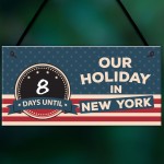 Countdown Holiday New York Chalkboard America Hanging Plaque