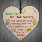 Personalised Thank You Nursery Teacher Gift Hanging Plaque 