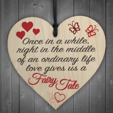 Fairy Tale Wedding Valentines Relationship Couple Hanging Plaque