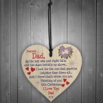 Christmas Memorial Dad Tree Bauble Gift Memory Hanging Plaque