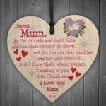 Christmas Memorial Mum Tree Bauble Gift Memory Hanging Plaque