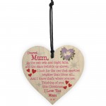 Christmas Memorial Mum Tree Bauble Gift Memory Hanging Plaque