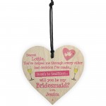 Personalised Bridesmaid Invitation Funny Wedding Hanging Plaque
