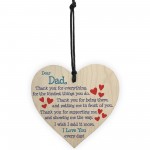 Dad I Love You Everyday Father's Day Gift Wooden Hanging Heart 