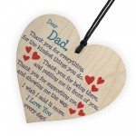Dad I Love You Everyday Father's Day Gift Wooden Hanging Heart 