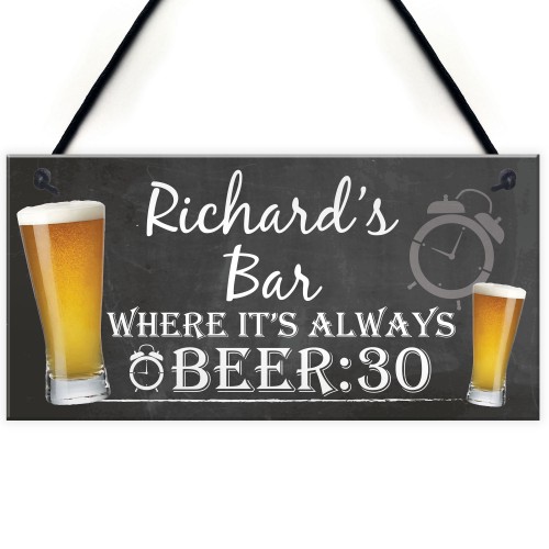 Personalised Beer Man Cave Alcohol Home Bar Pub Hanging Plaque