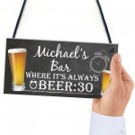 Personalised Beer Man Cave Alcohol Home Bar Pub Hanging Plaque