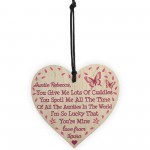 Personalised Best Auntie Poem Love Thank You Gift Hanging Plaque