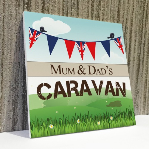 Personalised Caravan Campervan Friendship Gift Hanging Plaque 