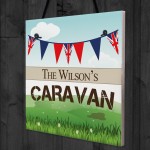 Personalised Caravan Campervan Friendship Gift Hanging Plaque 