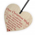 One Christmas Wish Tree Memorial Gift Memory Hanging Plaque