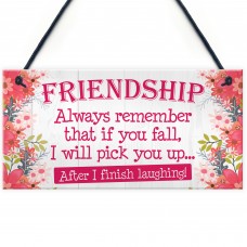 I Will Pick You Up After I Finish Laughing! Friendship Gift Sign