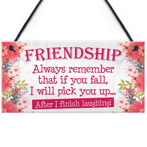 I Will Pick You Up After I Finish Laughing! Friendship Gift Sign