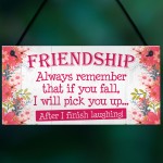 I Will Pick You Up After I Finish Laughing! Friendship Gift Sign