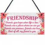 Friend Is You Friendship Best Friends Love Gift Hanging Plaque 