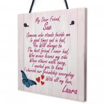 Personalised Cherish Friendship Best Friend Gift Hanging Plaque