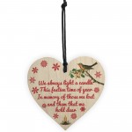Light Candle Christmas Memorial Bereavement Hanging Plaque