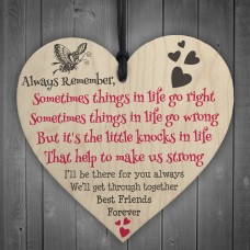 Best Friends Forever Friendship Love Heart Gift Hanging Plaque
