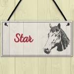 Personalised Horse Pony Name Plate Stable Door Hanging Plaque