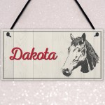 Personalised Horse Pony Name Plate Stable Door Hanging Plaque