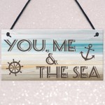 You Me & Sea Nautical Seaside Marine Themed Gift Hanging Plaque