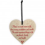 More To Life Inspiration Friendship Family Gift Hanging Plaque