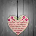 Depend On Best Friend Friendship Home Family Gift Hanging Plaque