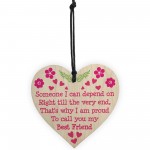 Depend On Best Friend Friendship Home Family Gift Hanging Plaque