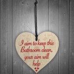 Bathroom Aim Clean Friendship Funny Toilet Soap Hanging Plaque