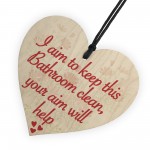Bathroom Aim Clean Friendship Funny Toilet Soap Hanging Plaque
