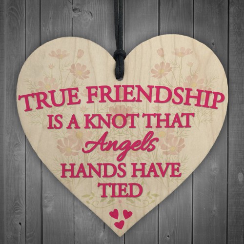 True Friendship Knot Angels Best Friend Gifts Hanging Plaque
